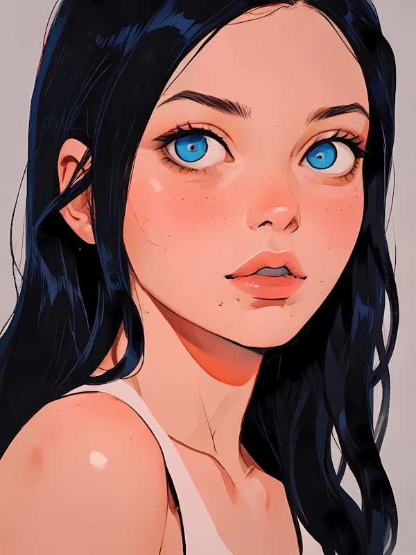 Illustration of a Young Woman