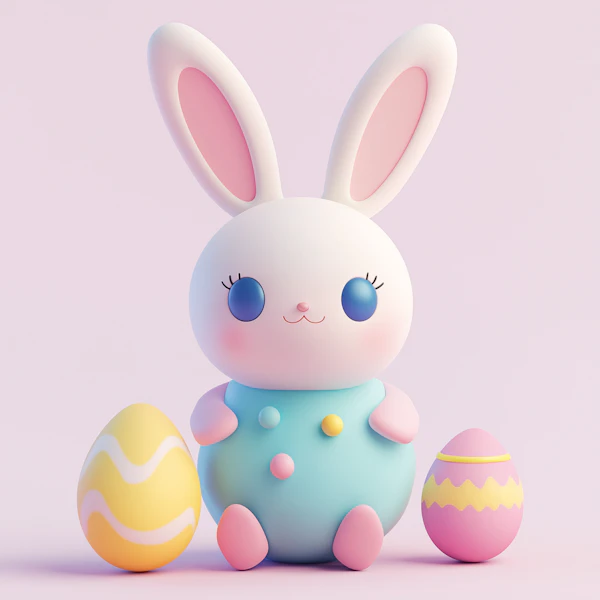 Pastel Bunny & Eggs