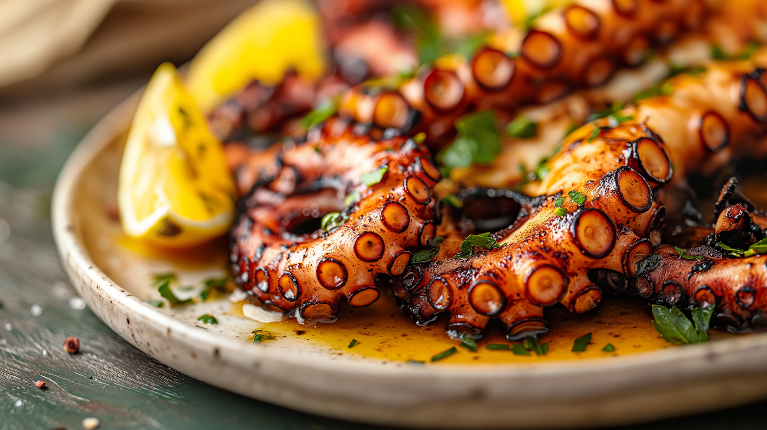 Grilled Octopus Culinary Presentation