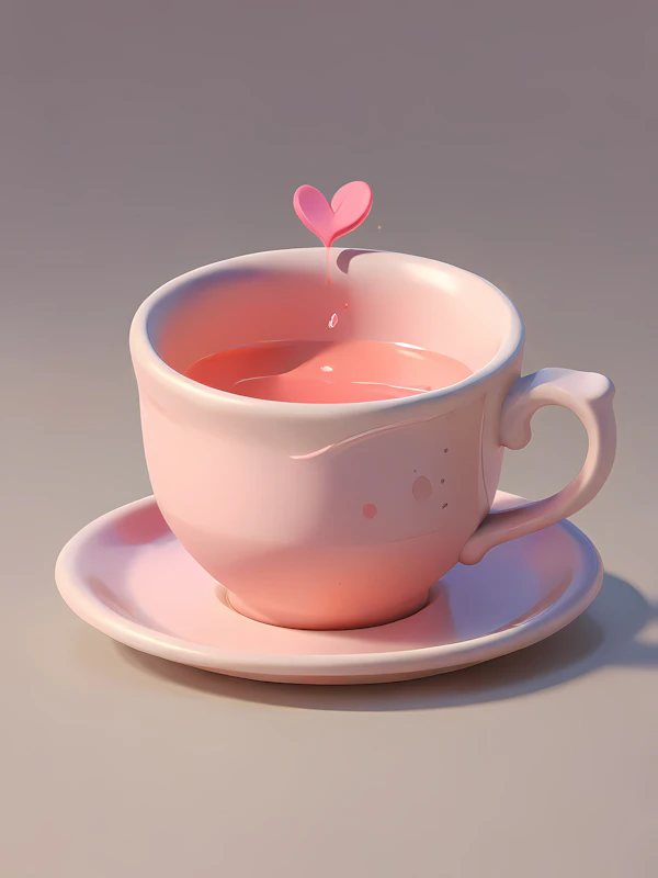 Pink Ceramic Teacup