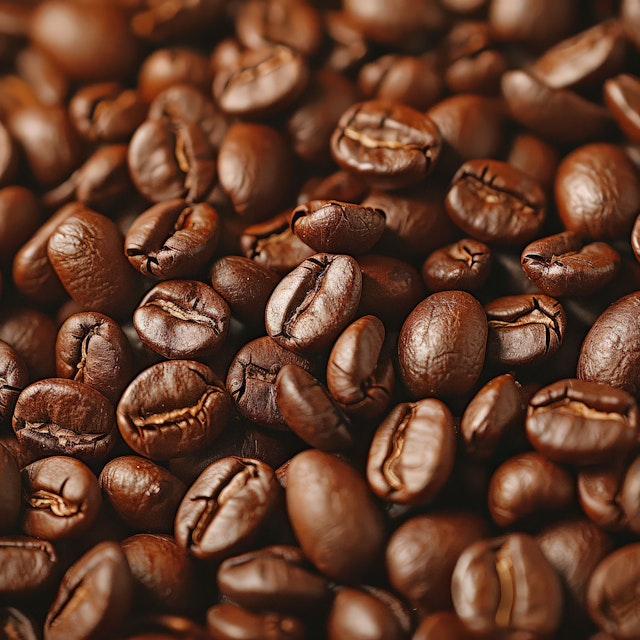 Heap of Roasted Coffee Beans