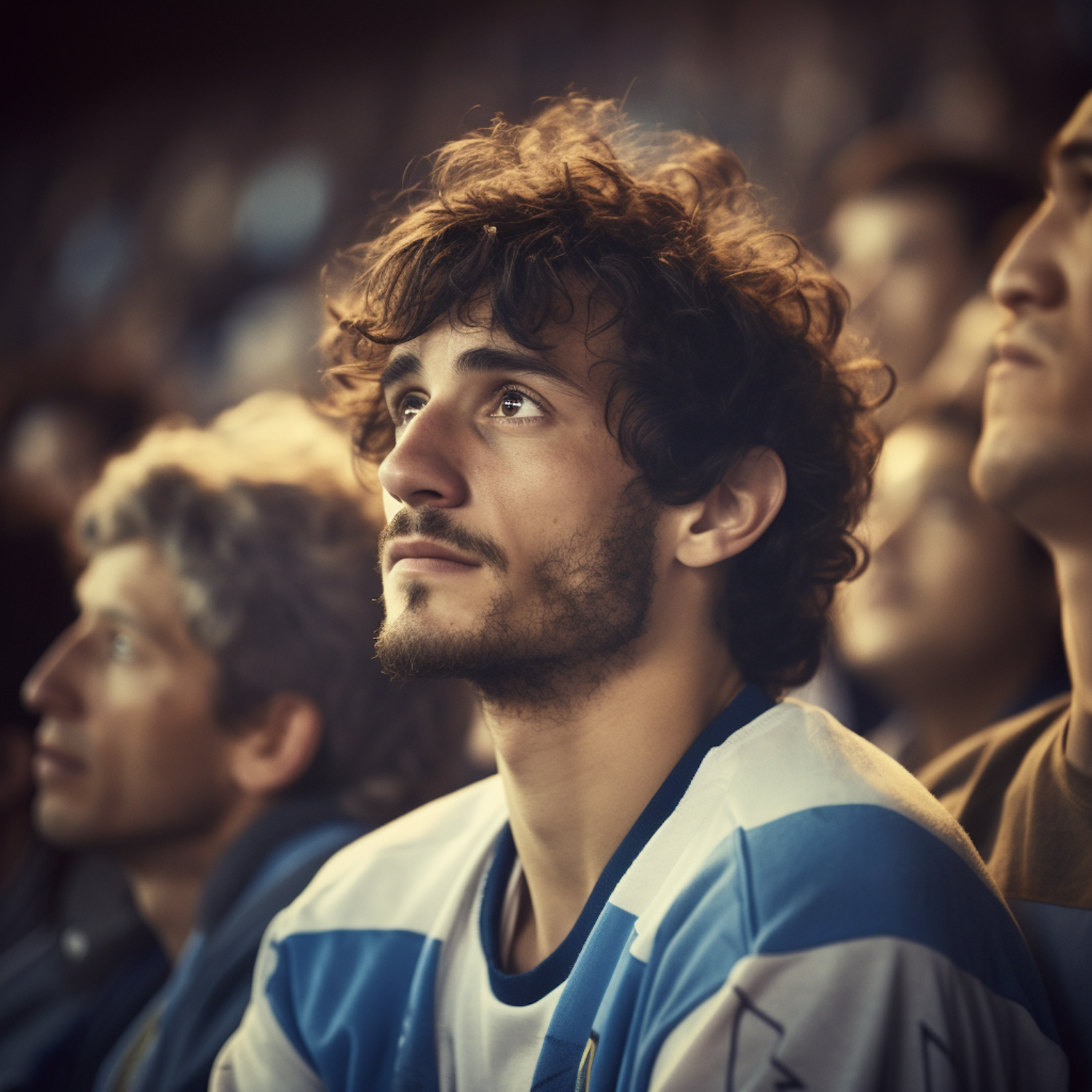 Hopeful Supporter in Anticipation