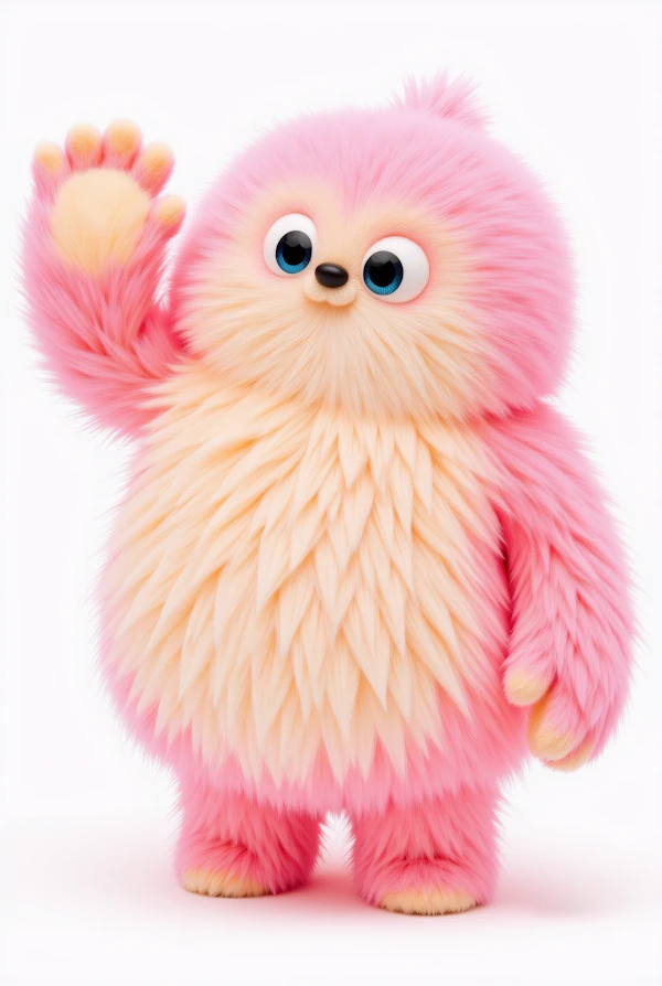 Cheerful Fluffy Character
