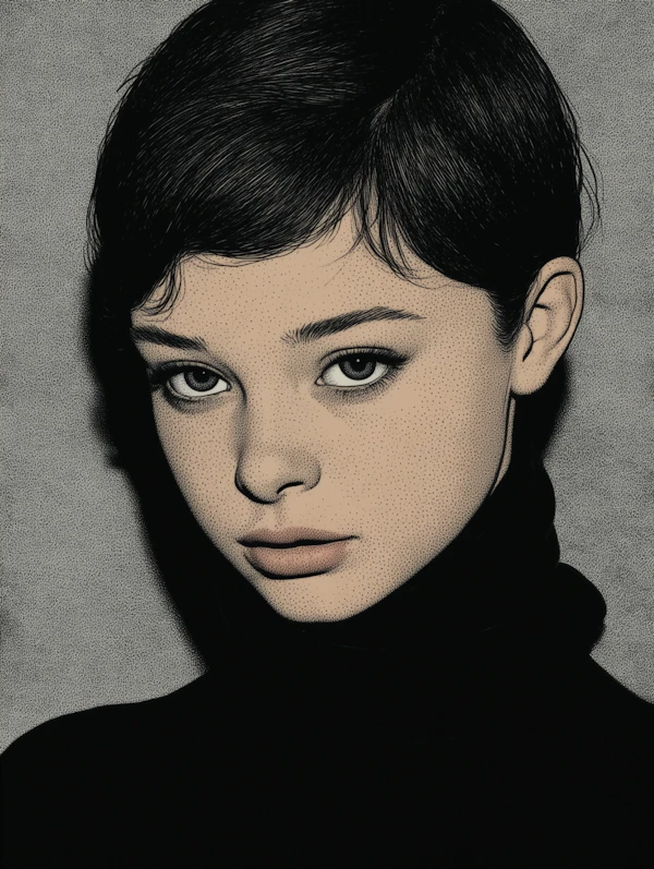Stippling Portrait Art