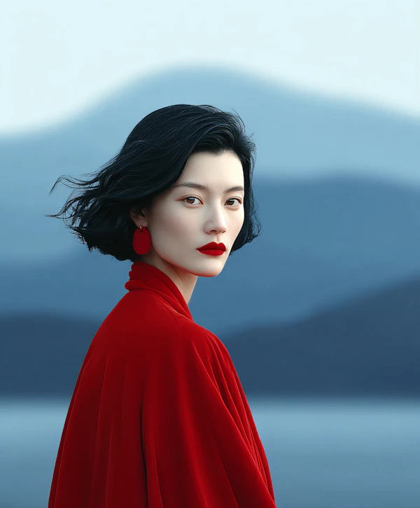 Elegant Red Portrait