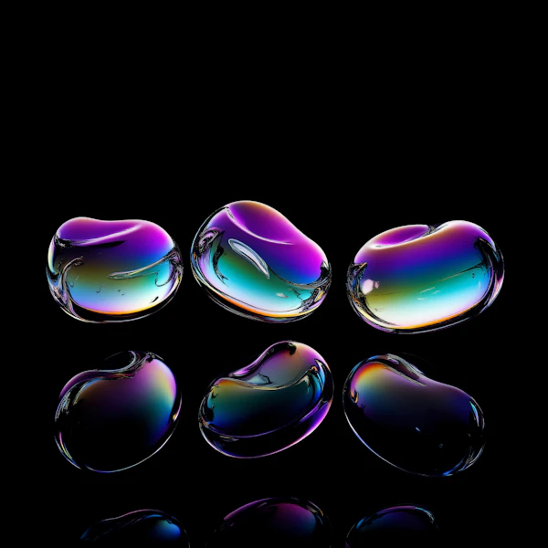 Iridescent Bean Shapes