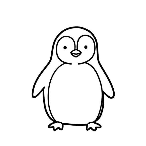 Cartoon Penguin Drawing