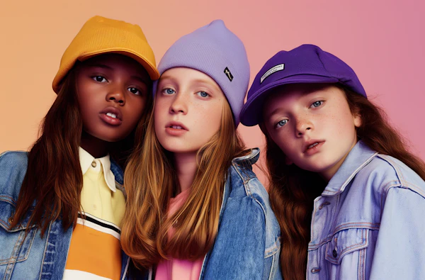 Three Girls in Pastels