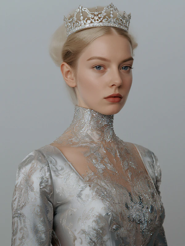 Elegant Silver Portrait