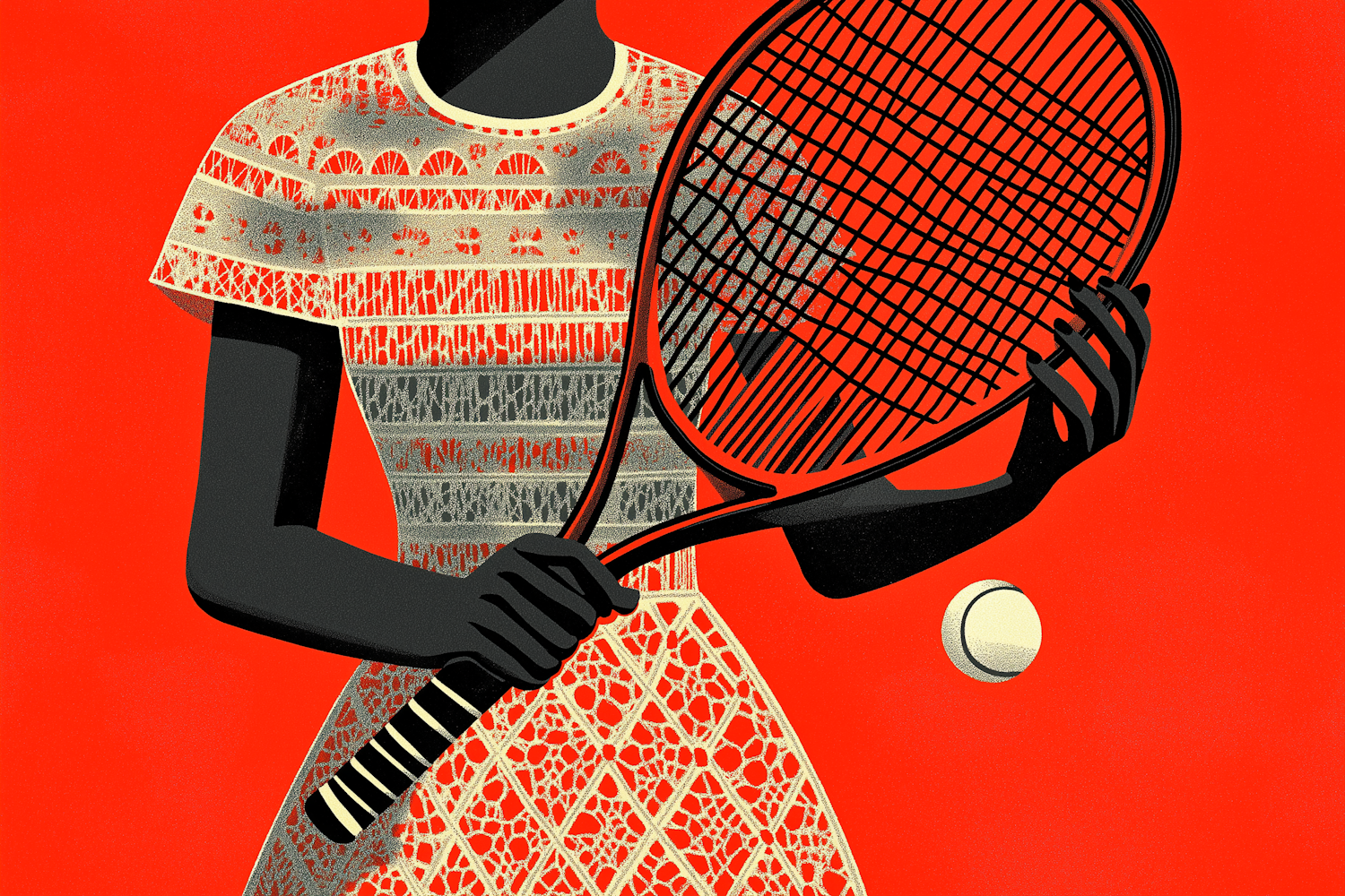 Stylized Tennis Artwork