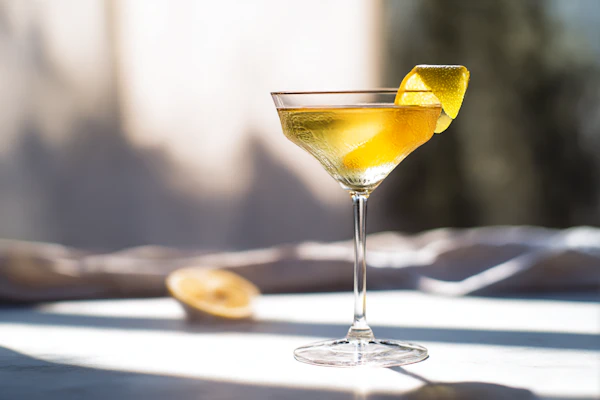 Golden Cocktail Glass