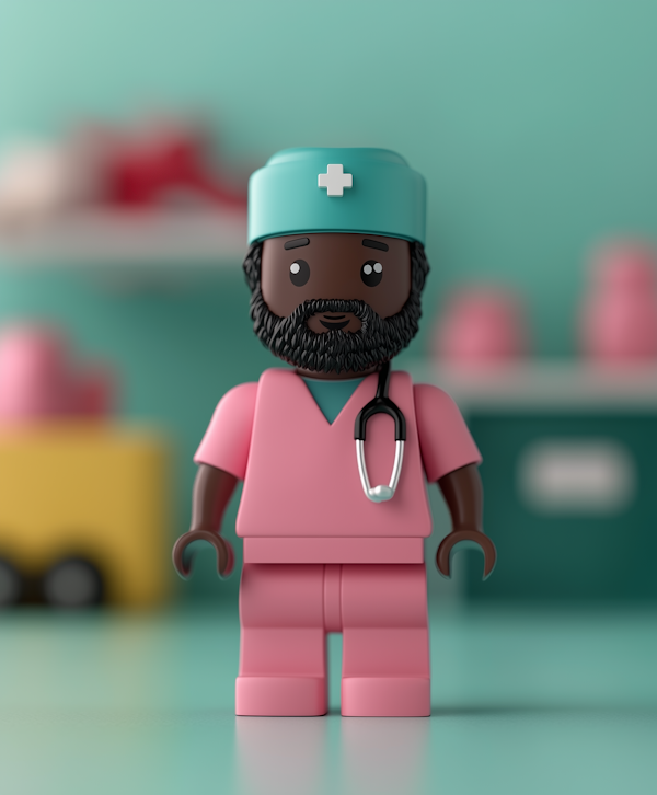 Toy-like Doctor Figurine