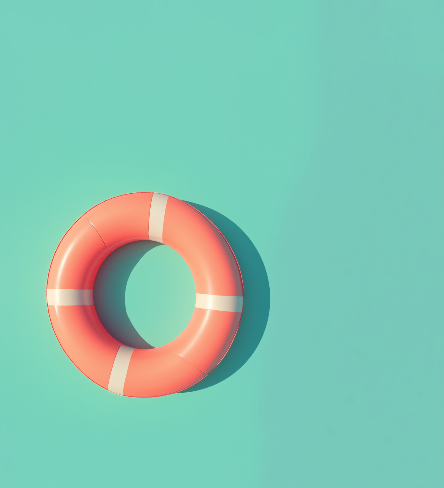 Minimalistic Orange Lifebuoy