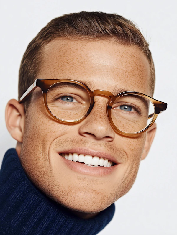 Smiling Man with Glasses