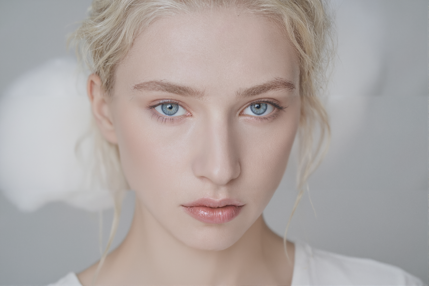 Close-up Portrait with Blue Eyes