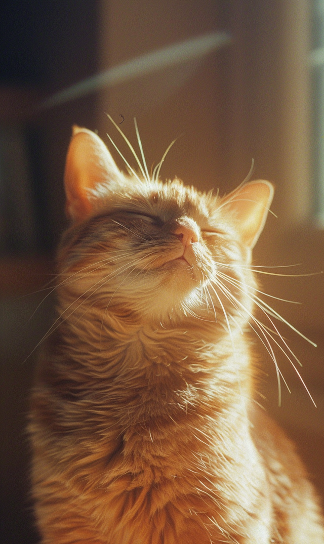 Sun-kissed Ginger Cat in Repose