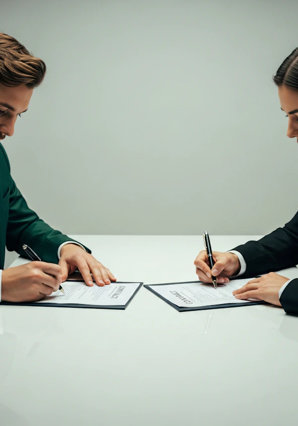 Contract Signing Scene