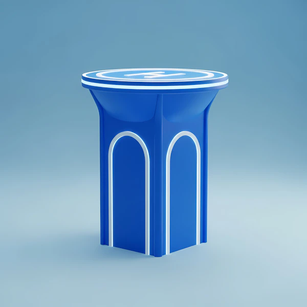 Futuristic Blue Pedestal