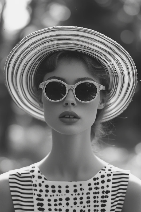 Elegant Woman in Monochrome