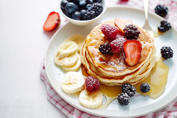 Fruit-Adorned Pancakes