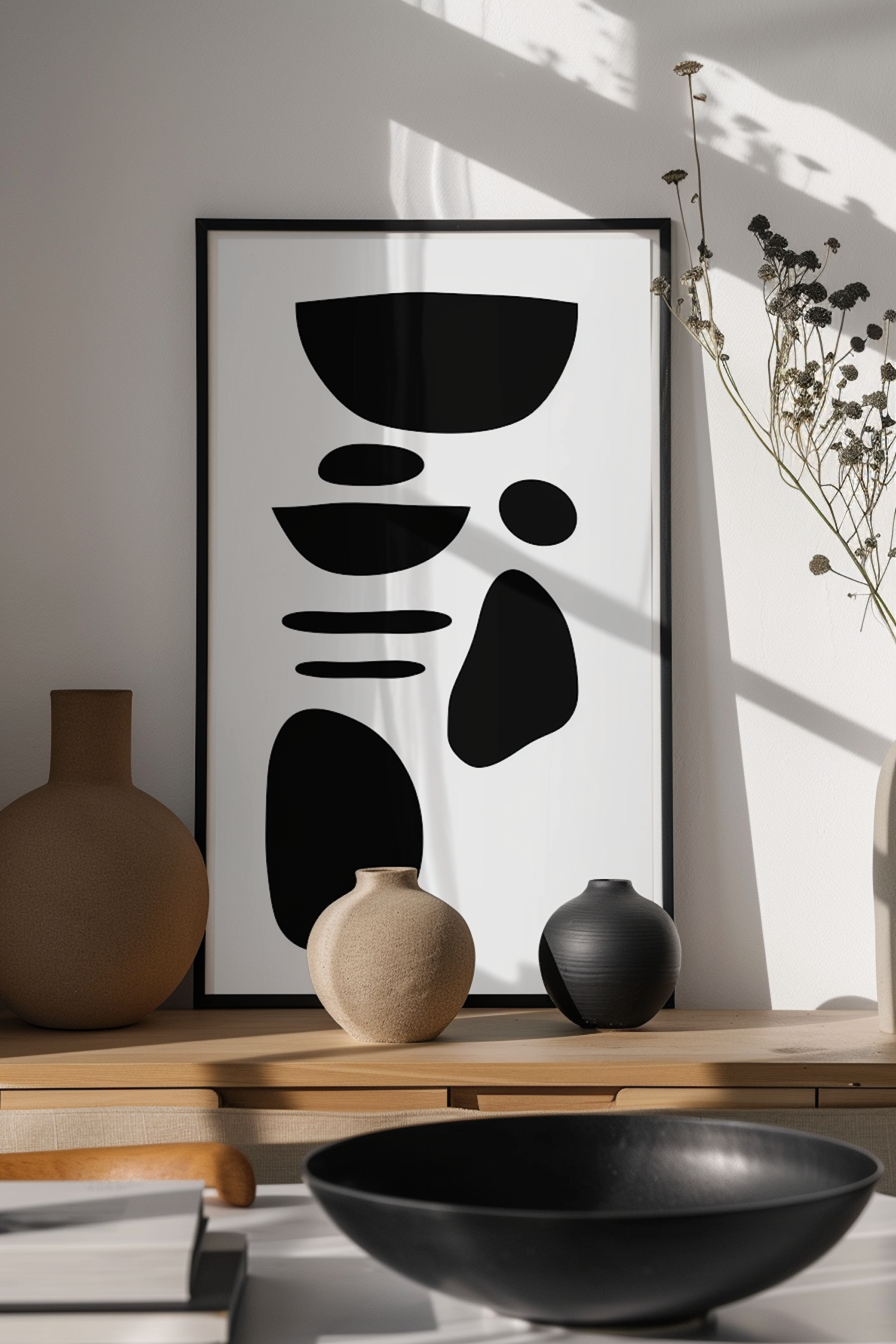 Minimalist Interior with Abstract Artwork