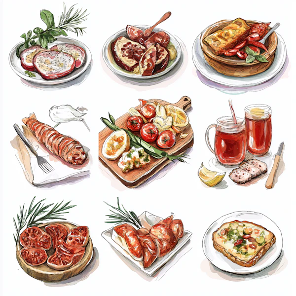 Vibrant Food Grid