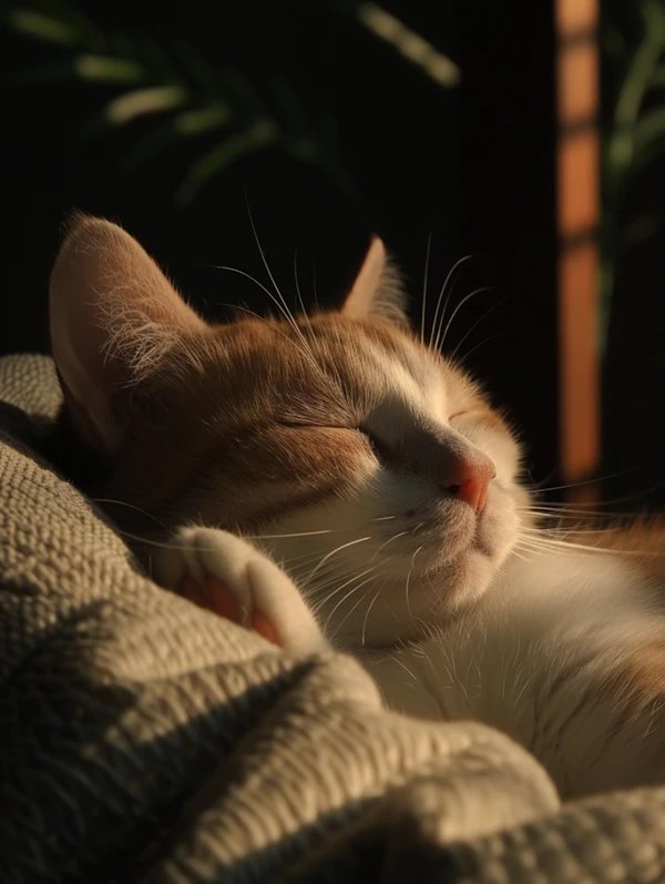 Sleeping Ginger Cat