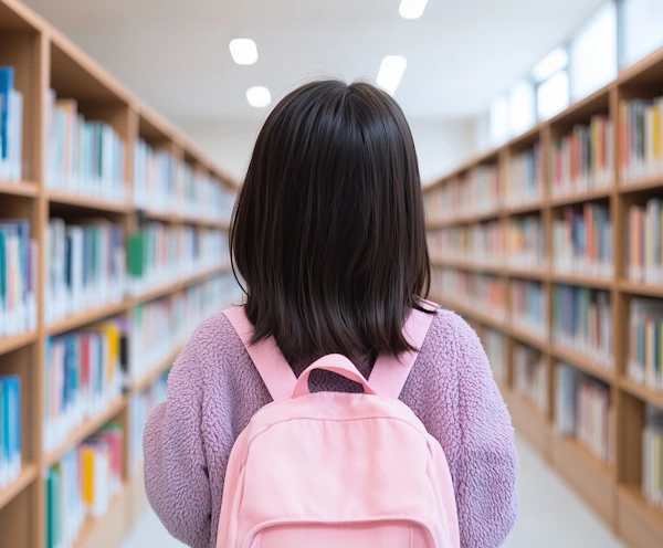 Child in Library
