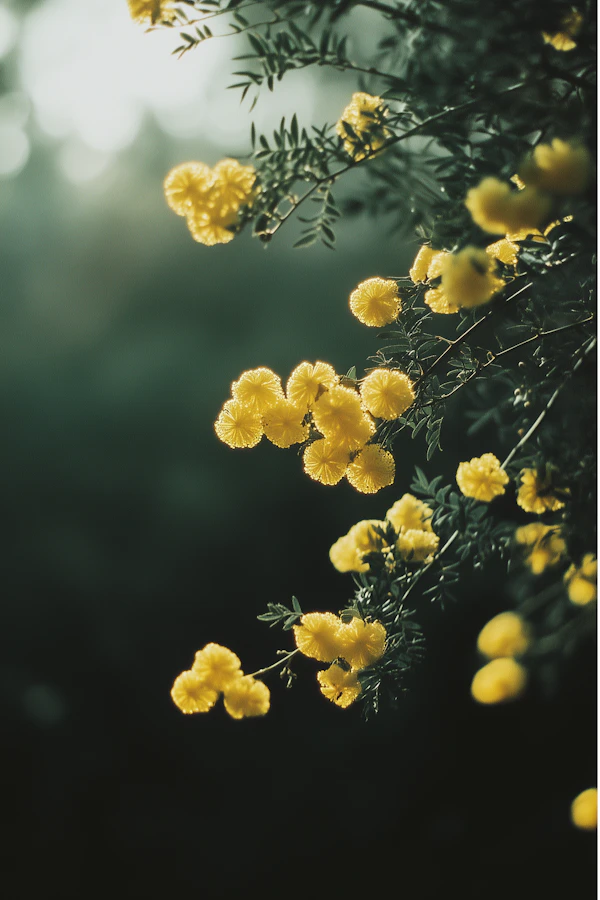 Yellow Pom-Pom Flowers