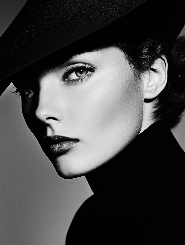 Elegant Black and White Portrait