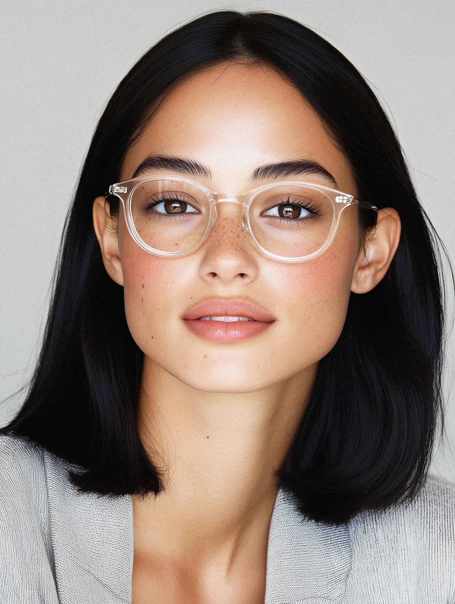 Close-up Portrait with Eyeglasses