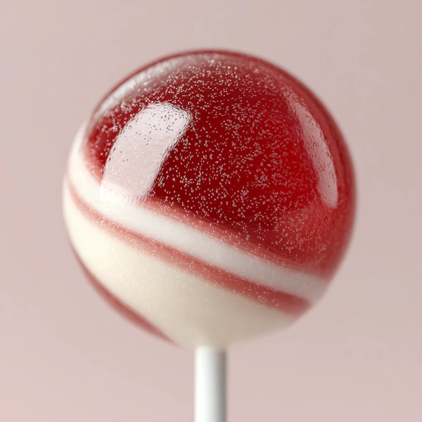 Striped Lollipop Close-Up