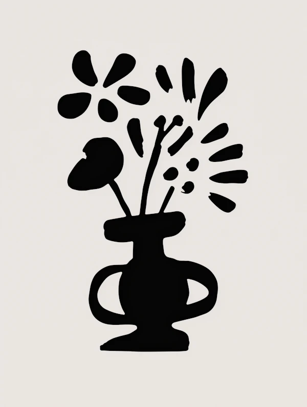 Abstract Vase Silhouette