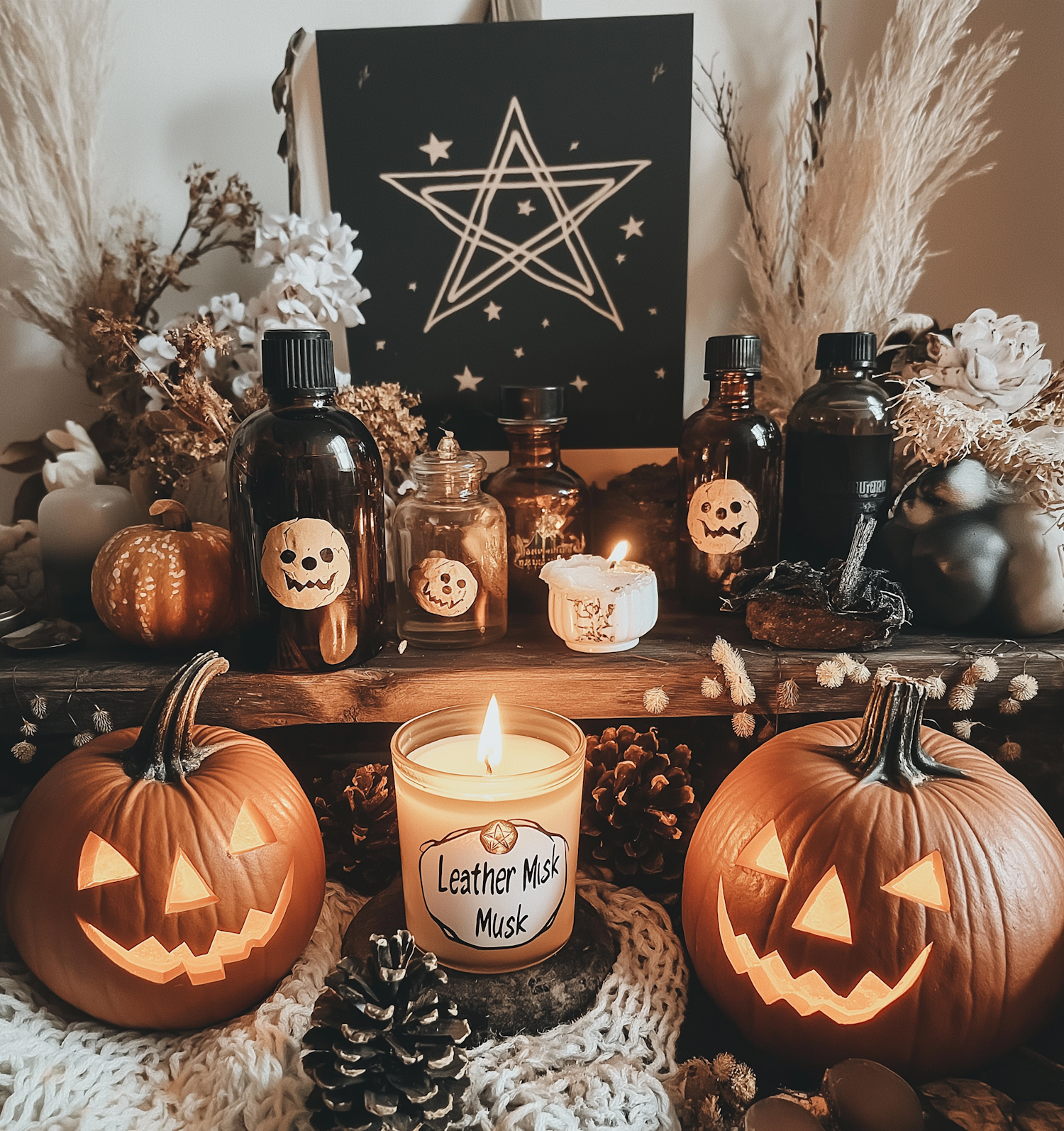 Cozy Autumnal Halloween Scene