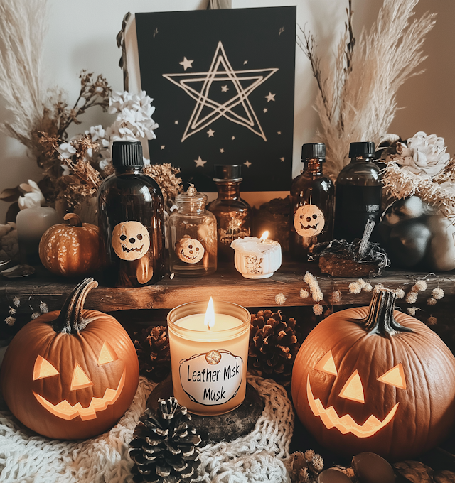 Cozy Autumnal Halloween Scene