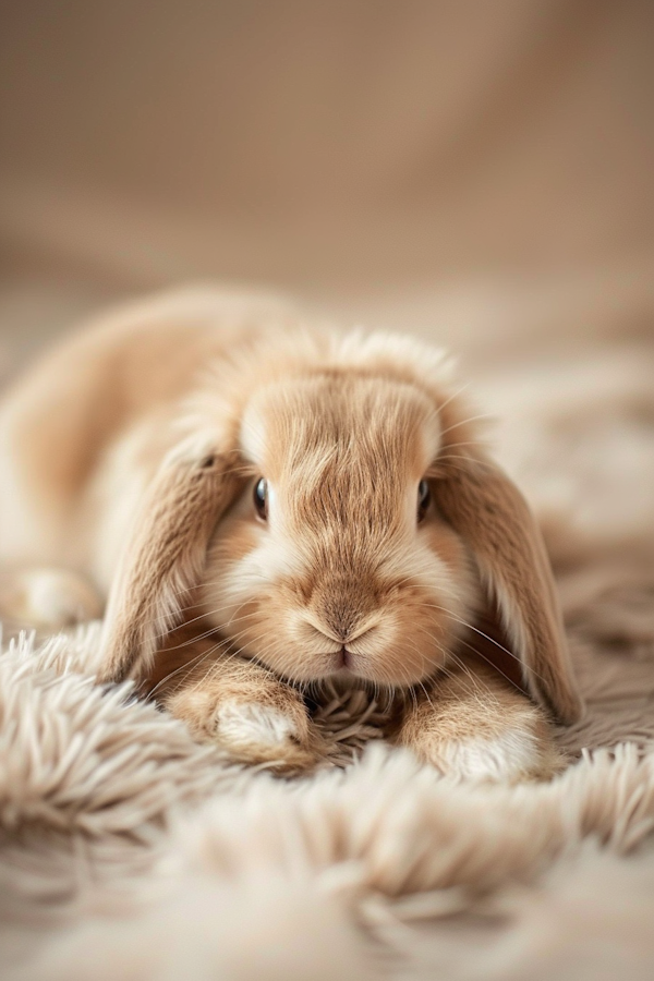 Serene Fluffy Rabbit