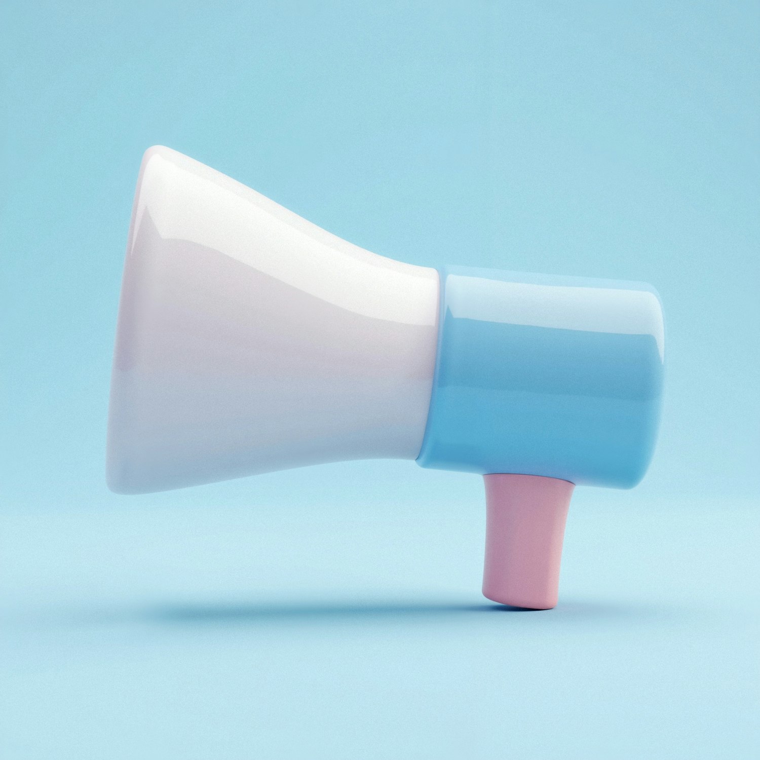 Stylized Pastel Megaphone