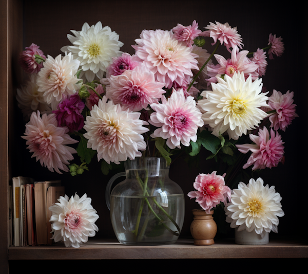 Elegance in Bloom: Dahlia Medley with Rustic Charm