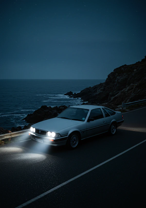 Nighttime Coastal Drive