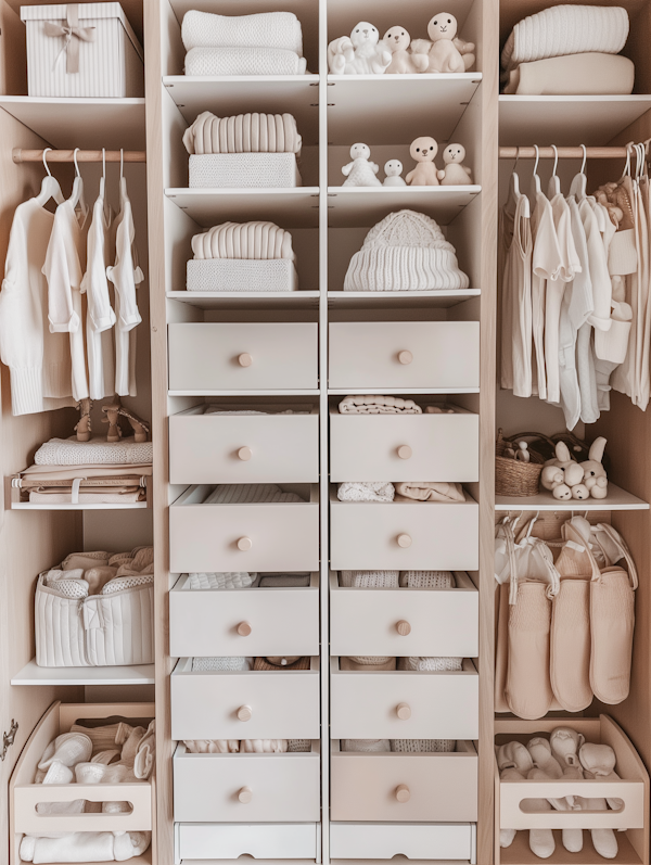 Organized Nursery Wardrobe