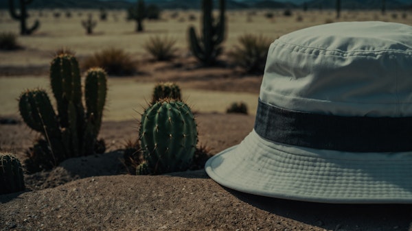 Desert Solitude with Sun Hat