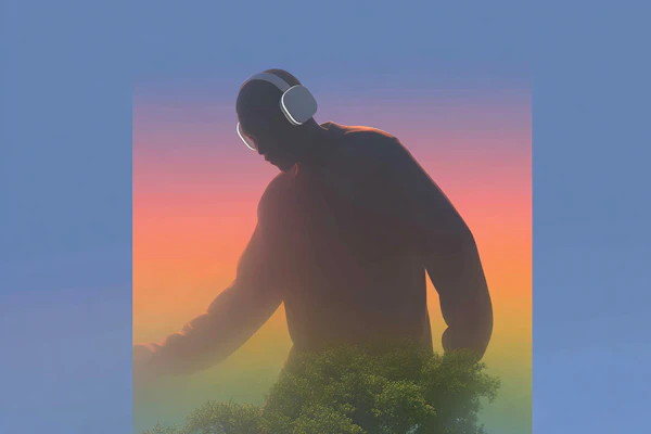 Serene Headphone Silhouette