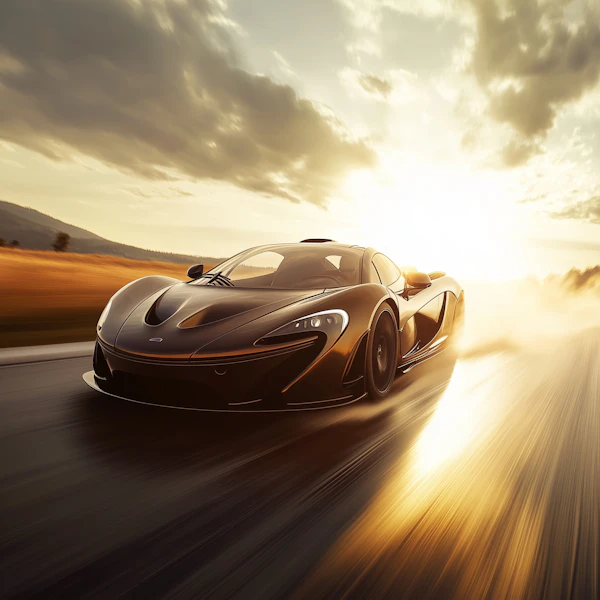 Sleek Black Supercar