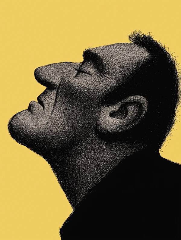 Stylized Human Profile Illustration