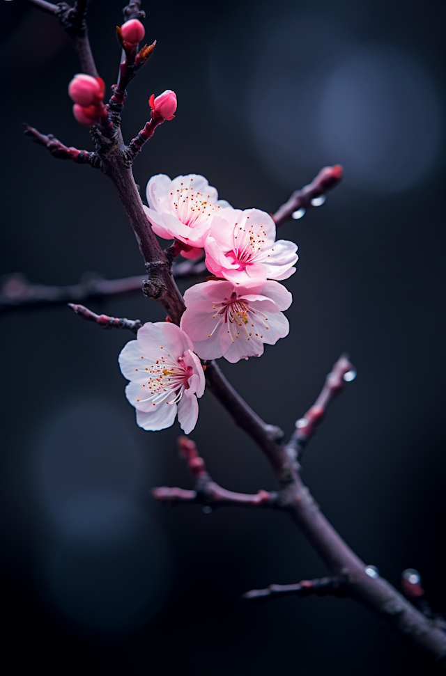 Springtime Cherry Blossom Close-Up