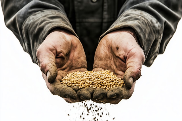 Hands Holding Seeds