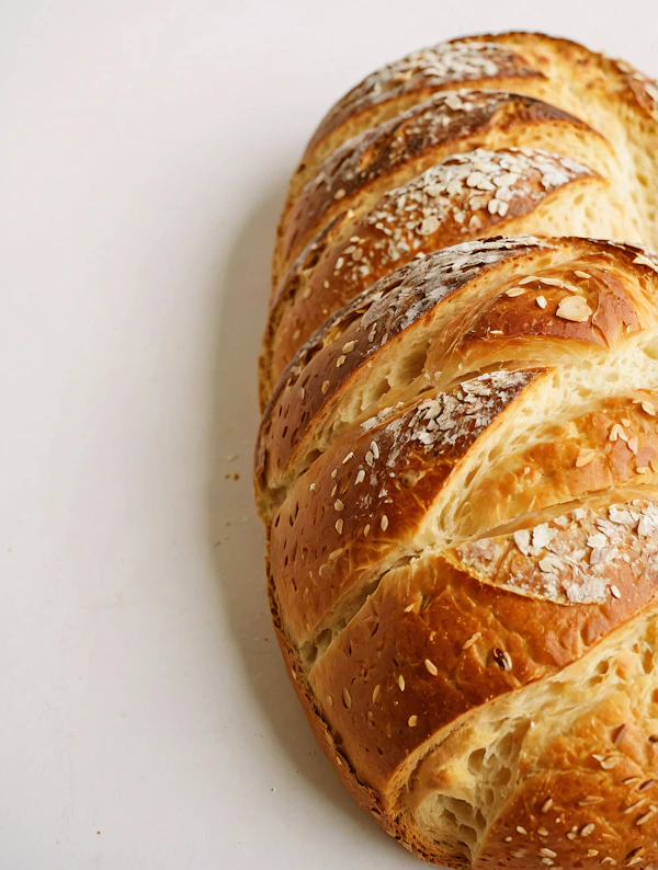 Braided Bread Close-Up