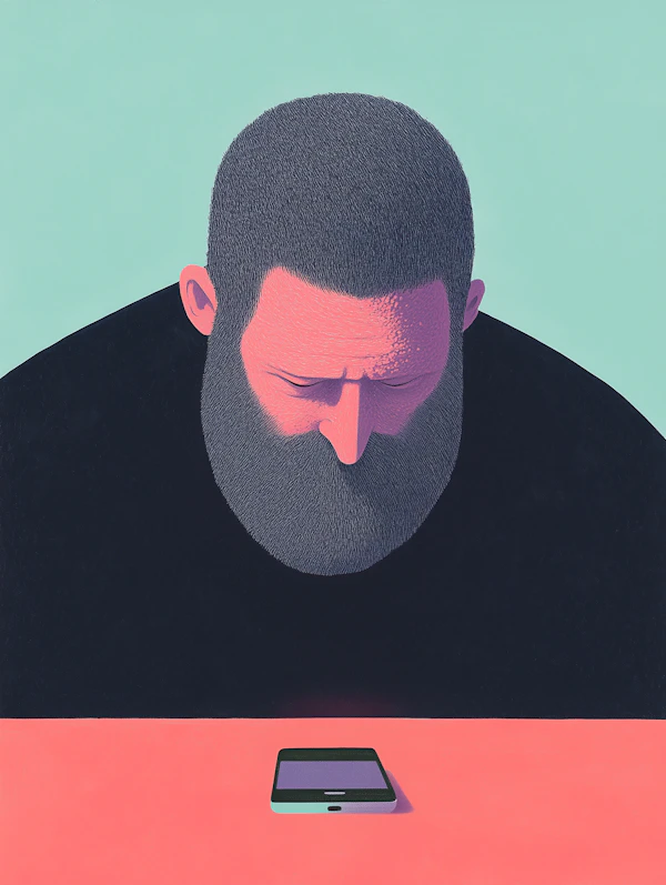 Bearded Man Illustration