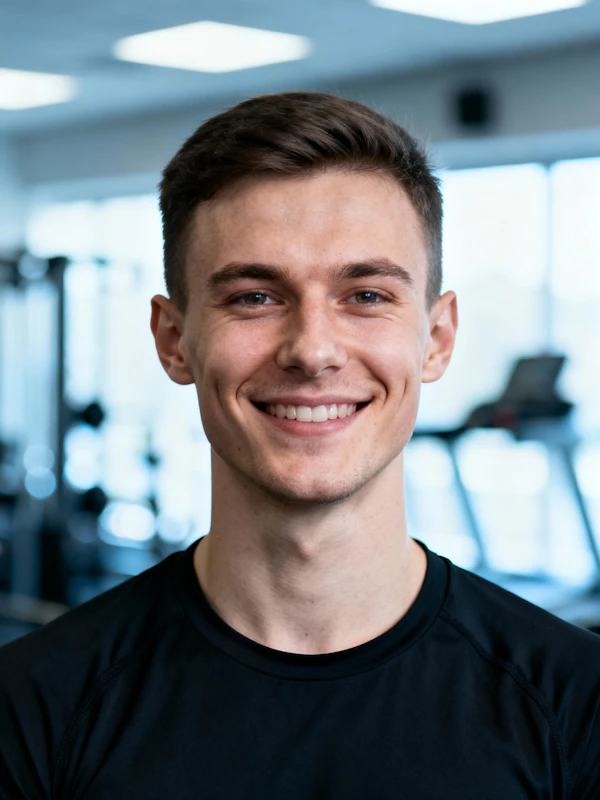 Smiling Gym Enthusiast