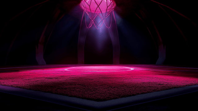 Futuristic Pink Basketball Hoop